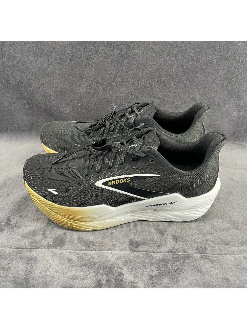 Brooks Hyperion Max 2 Men’s Running Shoes Black Gold US 10 D 1104341D098
